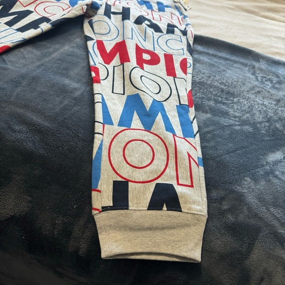 Champion Reverse Weave Logo Sweatpants Jogger New Red White Grey Size 2XL - Picture 7 of 16